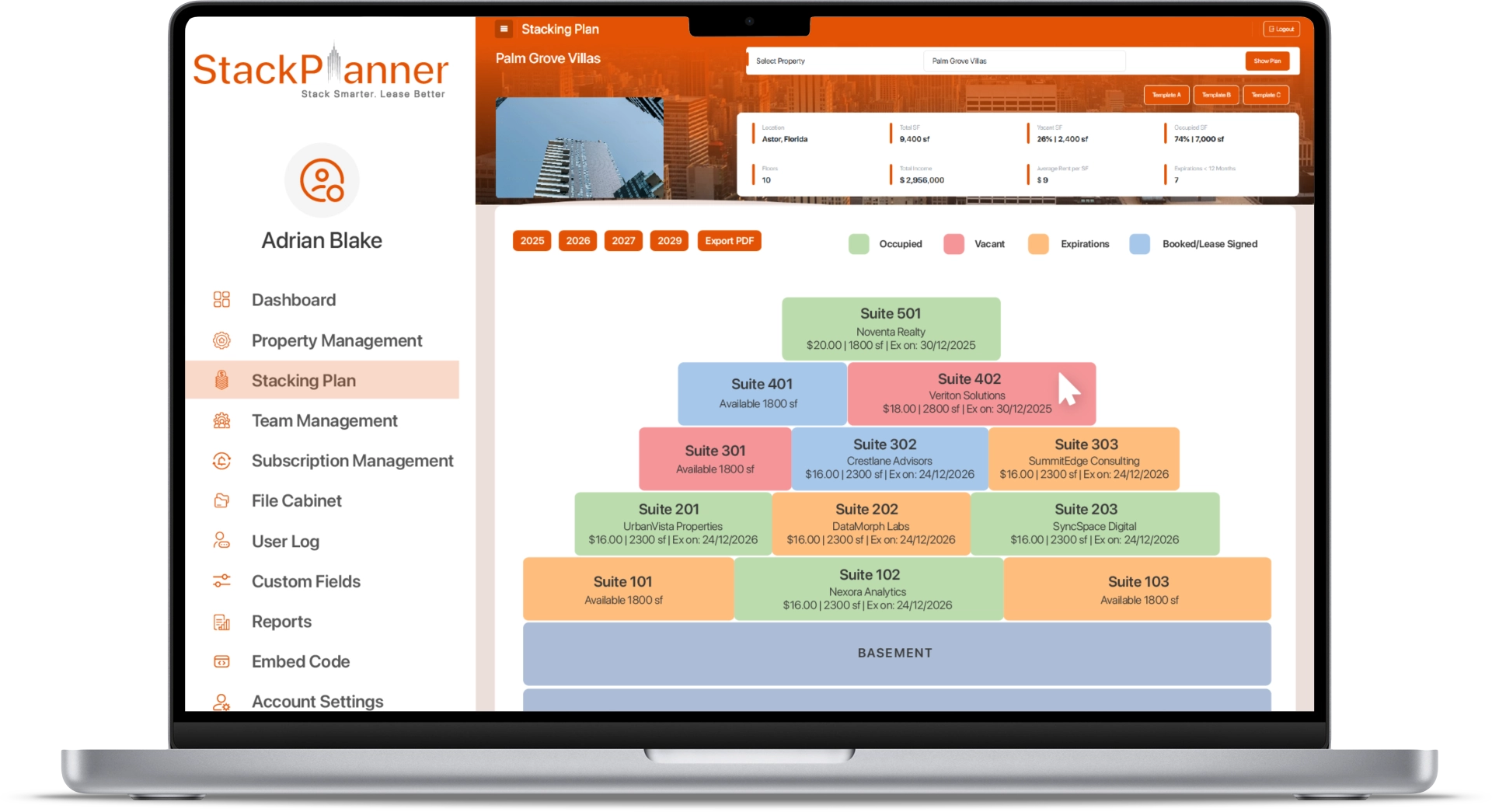 StackPlanner Dashboard